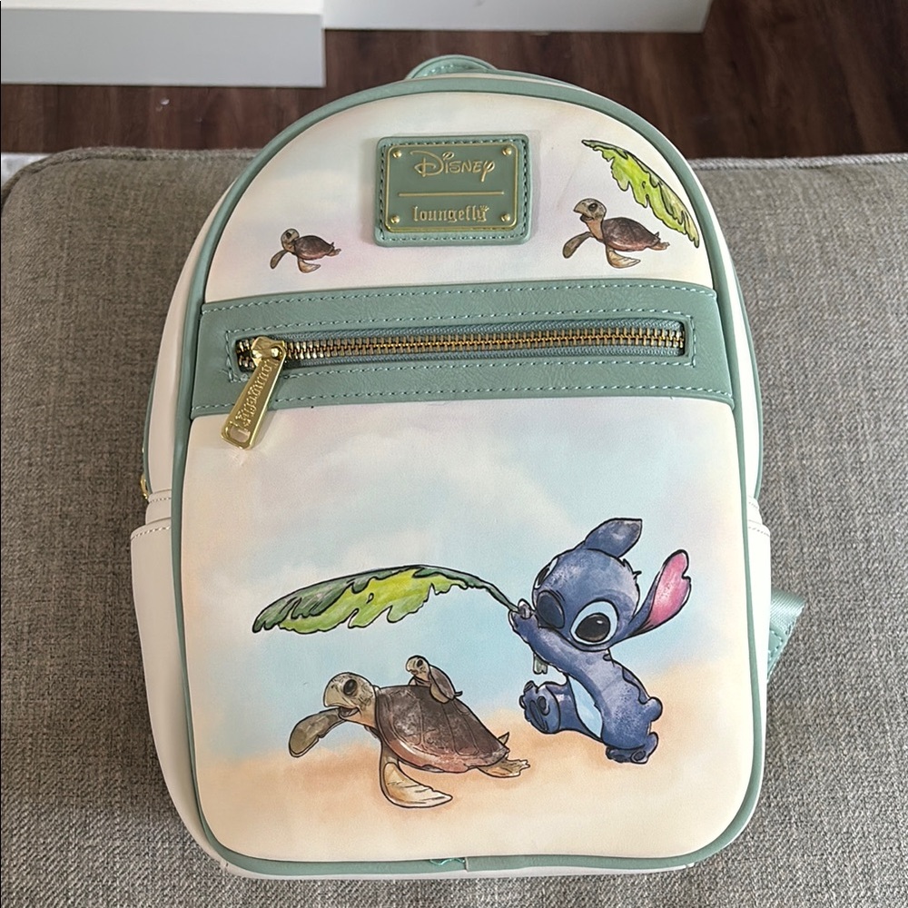 Disney Loungefly Stitch and Turtle Mini Backpack